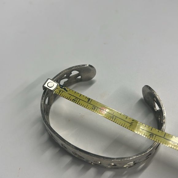 Stainless Steel Lazer Cut Heart Cuff Bracelet - Picture 4 of 6